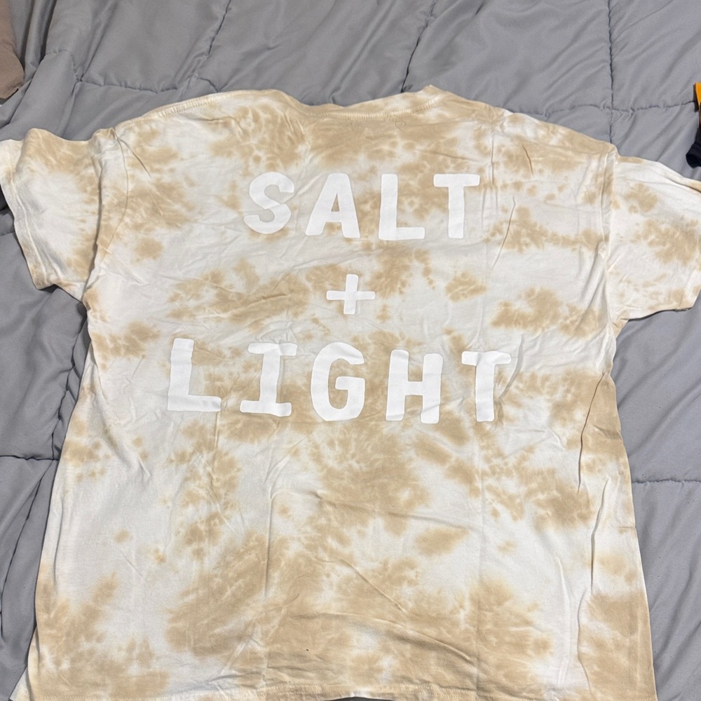 CJLA Salt + Light Beige Tie-Dye Graphic Tee